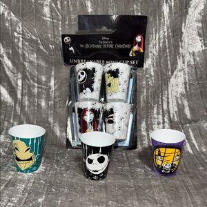 Disney Nightmare Before Christmas Character Shot Glass Sized Cup Set